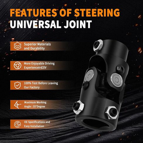 13/16 "-36 spline x1" DD Black Steering Universal Coint Single u sneft ، الطول الإجمالي: 83 مم (3-1/4 ") in Kuwait