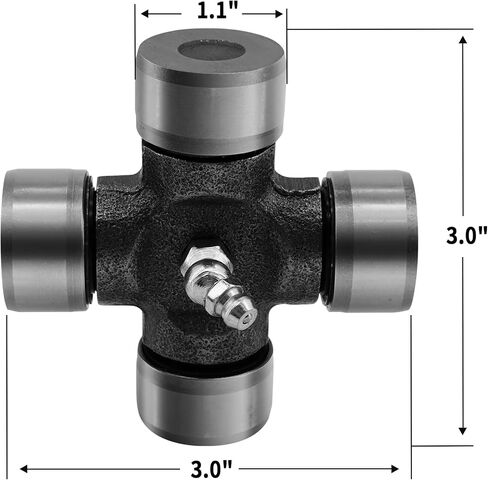 1004020 U-Joint Kit Compatible with Eurocardan Series 4 Metric Driveline Fit for Comer 180.014.130 Fit for Case IH W2008474DS or W2016154DS Fit for Bush Hog R64694 (27×75mm) in Saudi Arabia