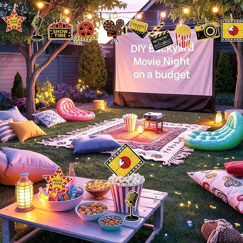 40 قطعة فيلم ديكورات ليلية ، بطاقات Carpet Cratouts Red Toppers Toppers Decor in Kuwait