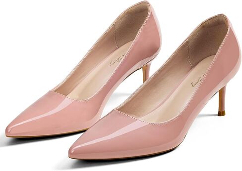 Elisabet Tang Kitten Heel Low Pumps 2.4 Inch Closed Pointed Toe Short Sexy Comfort Women Dressy Shoe at Work Office Date Prom Party Wedding Church in Kuwait