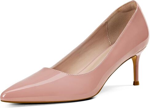 Elisabet Tang Kitten Heel Low Pumps 2.4 Inch Closed Pointed Toe Short Sexy Comfort Women Dressy Shoe at Work Office Date Prom Party Wedding Church in Kuwait