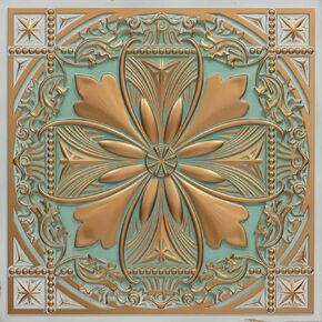 337ARG-24X24-10 HELENA PVC 2 'X 2' Lay-in Or Glue-Up Byly (Covers / 40 sq.ft) ، Arabian Green ، 10 in Kuwait