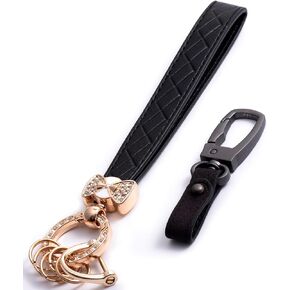 Leather Wristlet Keychains, Women Car Key Fob Keychain with Letter, Cute Leather Key Chains Holder, Set of 2 in Kuwait