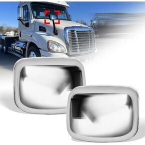 Black Hood Mirror Cover Pair for Freightliner Cascadia Driver&Passenger Side in Saudi Arabia
