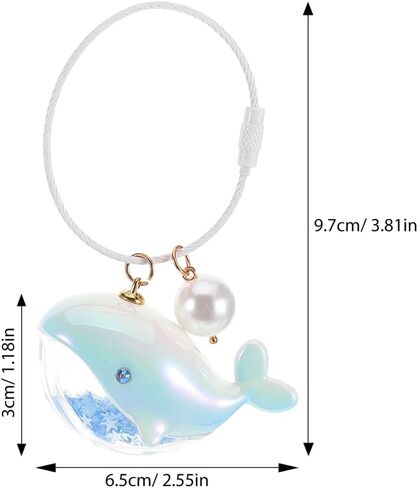 IMIKEYA Wifty Whale Keychain - Cute Dolphin Pendant for Bags and - Colorful and Creative, Multi, 9.70X6.50X3.00CM in Saudi Arabia