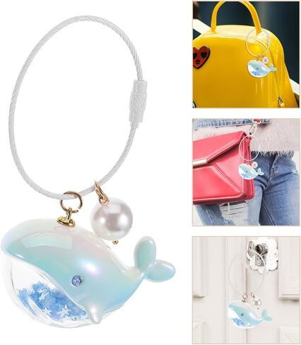 IMIKEYA Wifty Whale Keychain - Cute Dolphin Pendant for Bags and - Colorful and Creative, Multi, 9.70X6.50X3.00CM in Saudi Arabia