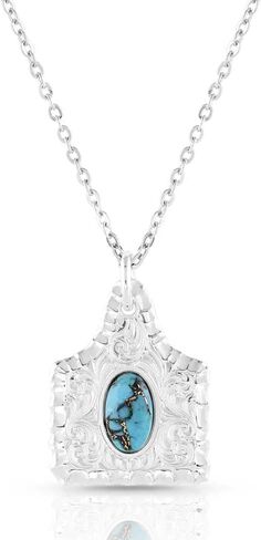 Montana Silversmiths Western Lifestyle Turquoise Necklace (Chiseled Steer Head) in Saudi Arabia