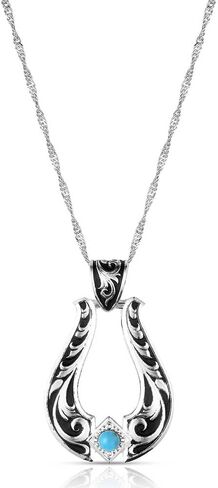 Montana Silversmiths Western Lifestyle Turquoise Necklace (Chiseled Steer Head) in Saudi Arabia