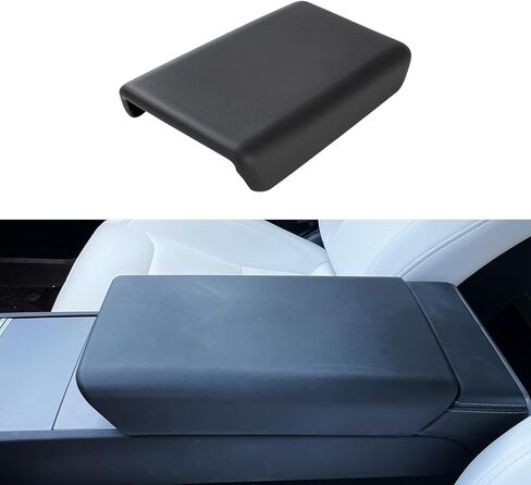 Center Console Armrest Cover Compatible with Tesla Model 3 Highland 2024 Replacement for Model 3 Highland Interior Accessories Armrest Cover Non-Slip Waterproof Black TPE in Saudi Arabia