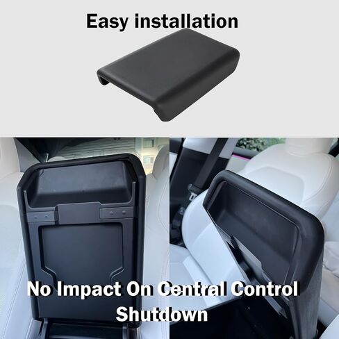 Center Console Armrest Cover Compatible with Tesla Model 3 Highland 2024 Replacement for Model 3 Highland Interior Accessories Armrest Cover Non-Slip Waterproof Black TPE in Saudi Arabia