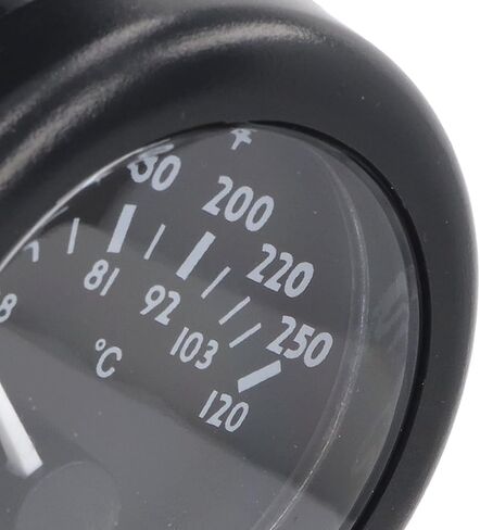 Qiilu Precision Machined Engine Water Temperature 2in Wide Range Precision Machined Front Generator Water Temp Meter Mechanical Universal Fit (12V) in Saudi Arabia