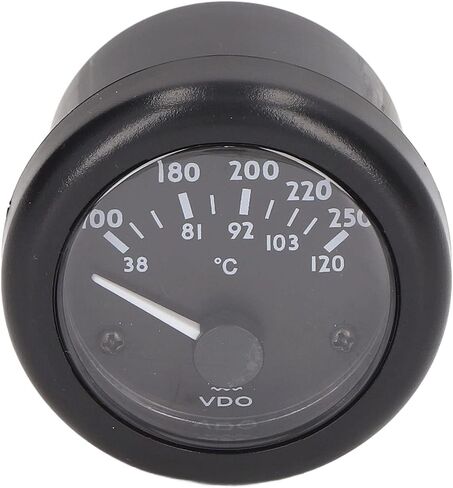 Qiilu Precision Machined Engine Water Temperature 2in Wide Range Precision Machined Front Generator Water Temp Meter Mechanical Universal Fit (12V) in Saudi Arabia