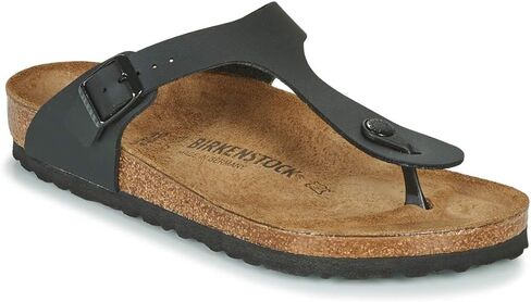 Birkenstock Men's Gizeh Patent Black Birko Flor Sandals 43 (Normal) in Kuwait