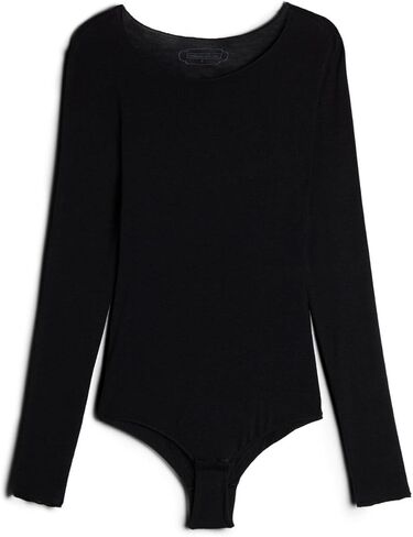 Woman's Modal and Cashmere Long-Sleeve Bodysuit in Kuwait