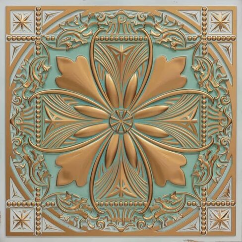 337ARG-24X24-10 HELENA PVC 2 'X 2' Lay-in Or Glue-Up Byly (Covers / 40 sq.ft) ، Arabian Green ، 10 in Kuwait