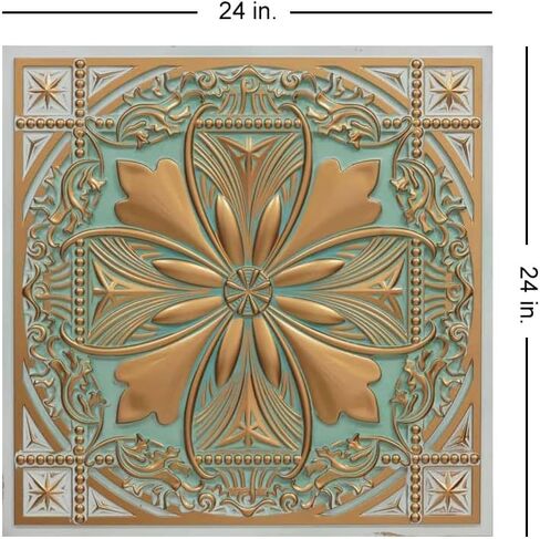 337ARG-24X24-10 HELENA PVC 2 'X 2' Lay-in Or Glue-Up Byly (Covers / 40 sq.ft) ، Arabian Green ، 10 in Kuwait