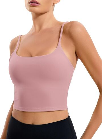 RIOJOY Sports Bras for Women, Lycra Sports Bra with Adjustable Straps, Removable Pads Workout Top, Built in Bra Tank Tops in Kuwait