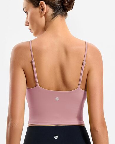 RIOJOY Sports Bras for Women, Lycra Sports Bra with Adjustable Straps, Removable Pads Workout Top, Built in Bra Tank Tops in Kuwait
