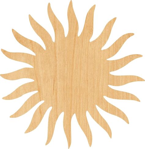 The Sun 2 Laser Cut Out Wood Shape Craft Supply - 4 Inch in Saudi Arabia