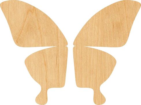 Butterfly Wings Laser Cut Out Wood Shape Craft Supply - 4 Inch in Saudi Arabia