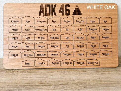 Adirondack 46er Bucket List Wooden Puzzle Map | 46 ADK Peaks Summit Register (Cherry) in Saudi Arabia