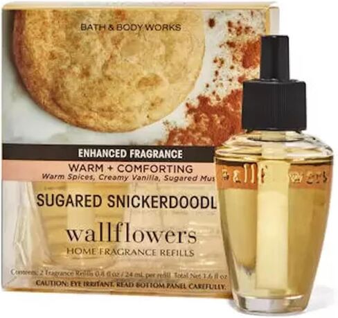 Bath & Body Works Sugared Snickerdoodle Wallflowers Home Spragrance Home Endlies ، 2 pack (1.6 Oz Oz) (Sugared Snickerdoodle) in Saudi Arabia