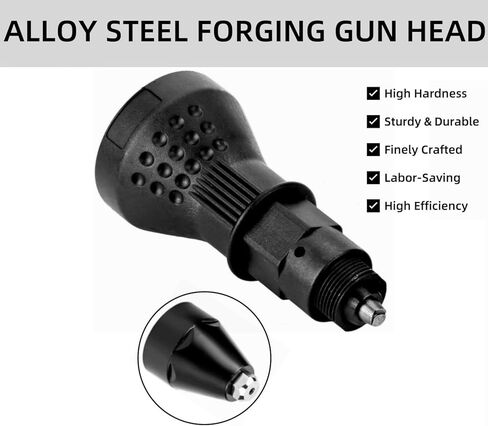 Cordless Electric Rivet Gun Adapter Kit, 1/4 Inch Hex Shank Blind Rivet Nut Drill Adapter Converter Convert Drill to RivetInsert Nut Tool Kit（Blue） in Kuwait