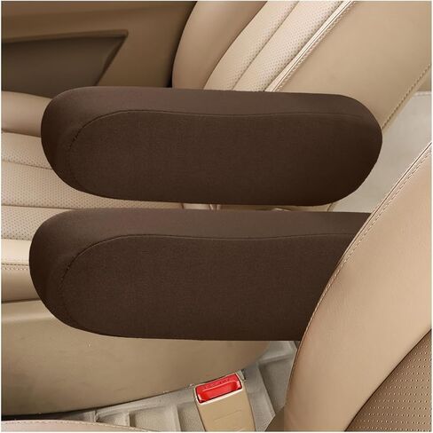 2 PCS CAR ARMREST ARMS COVERS ، حماة مسند الذراع على مقعد المقعد المرن للسيارات ، استبدال غطاء ذراع المقعد الأمامي الناعم ، الملحقات الداخلية للمركبة الشاملة (أسود) in Saudi Arabia