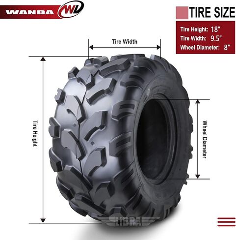 Wanda 2 Sport ATV Tires 18x9.5-8 18x9.5x8 4PR - 10001 in Saudi Arabia