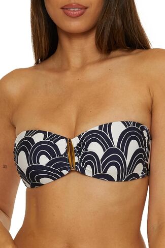 Trina Turk Women's Arches Bandeau Bikini Top, Adjustable, Tie Back, Swimwear Separates in Saudi Arabia