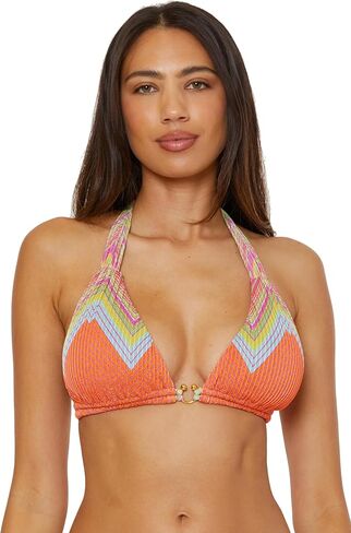 BECCA Women's Summer Sunrise Triangle Bikini Top, Adjustable, Tie Back, Swimwear Separates in Saudi Arabia