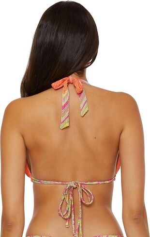 BECCA Women's Summer Sunrise Triangle Bikini Top, Adjustable, Tie Back, Swimwear Separates in Saudi Arabia