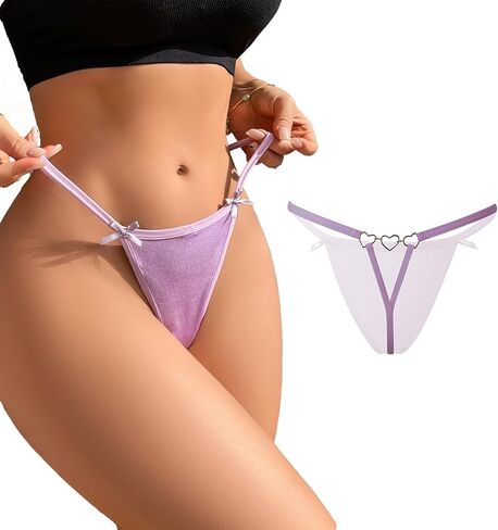 Women G-String Thongs Panties T Back High Waist Seamless Underwear Sexy Heart Shape Chain in Kuwait