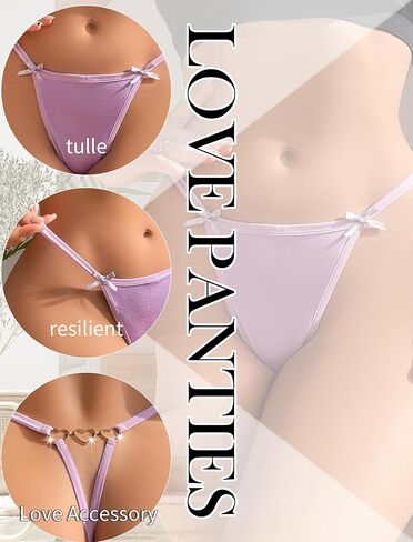 Women G-String Thongs Panties T Back High Waist Seamless Underwear Sexy Heart Shape Chain in Kuwait