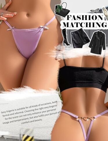 Women G-String Thongs Panties T Back High Waist Seamless Underwear Sexy Heart Shape Chain in Kuwait