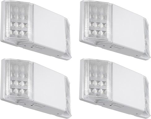 إضاءة طوارئ LED من TORCHSTAR، مصابيح طوارئ تجارية مع بطارية احتياطية، مدرجة في قائمة UL، رأسان، تيار متردد 120/277 فولت، تركيبات إضاءة مخرج طوارئ سلكية للأعمال، فشل الطاقة المنزلية، حزمة من 2 in Saudi Arabia