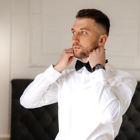 2 Pcs Bow Ties for Men, Black and Wine Red Bowties, Adjustable Pre-tied Bow Choker for Wedding Banquets Party School Graduations Uniform Shirt in Saudi Arabia