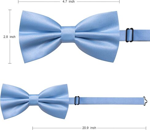 Barry.Wang Bow Tie for Men Solid Color Pre-tied Bowtie Pocket Square Lapel Pin Set Adjustable Formal Tuxedo Bowtie Party in Saudi Arabia