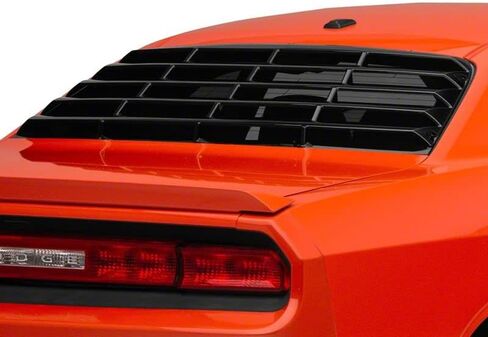 Rear Window Louvers; Matte Black Compatible for 08-23 Challenger in Saudi Arabia