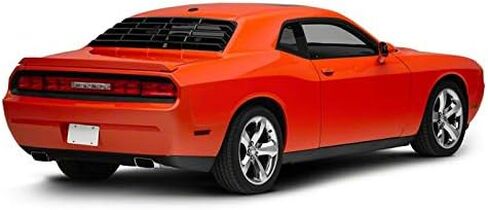 Rear Window Louvers; Matte Black Compatible for 08-23 Challenger in Saudi Arabia