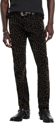 John Varvatos Men's J702-Slim Fit-Flocked Leopard-Jack Wash in Saudi Arabia