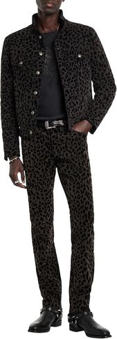 John Varvatos Men's J702-Slim Fit-Flocked Leopard-Jack Wash in Saudi Arabia