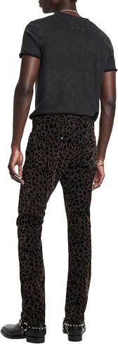 John Varvatos Men's J702-Slim Fit-Flocked Leopard-Jack Wash in Saudi Arabia