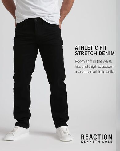 Kenneth Cole REACTION Athletic Fit Jeans for Men - Soft and Flexible Stretch Jeans - Men's Jeans Roomier Fit in Saudi Arabia