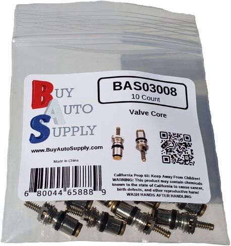 شراء Auto Supply # BAS03008 (10 COUNT) A/C Schrader Valve Core Replaction for 6849305 ، 31404313 ، MT0301 ، 59336 in Kuwait