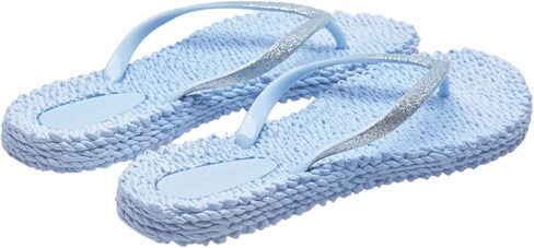 ILSE JACOBSEN Women's Cheerful 01 Flip Flop, Silver, 37 EU/7 M US in Kuwait