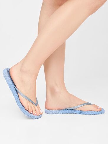 ILSE JACOBSEN Women's Cheerful 01 Flip Flop, Silver, 37 EU/7 M US in Kuwait