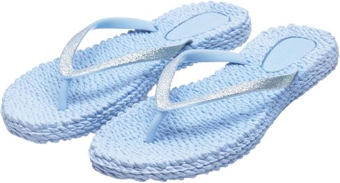 ILSE JACOBSEN Women's Cheerful 01 Flip Flop, Silver, 37 EU/7 M US in Kuwait