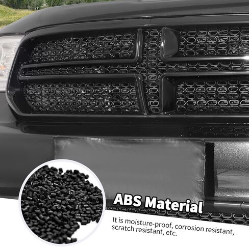 Compatible with Dodge Durango 2011-2020, 4PCS Front Grill Cover Grille Overlay Trim (Carbon Fiber) in Saudi Arabia