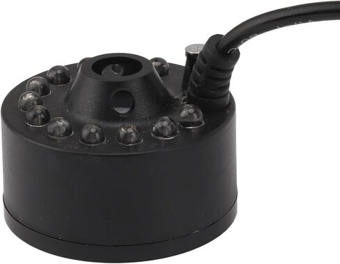 Mist Maker 12LED Beads Colorful Ultrasound Water Fountain Fogger for Indoor Outdoor Ponds and Halloween Party Plastic Material DC 5V Interface in Saudi Arabia
